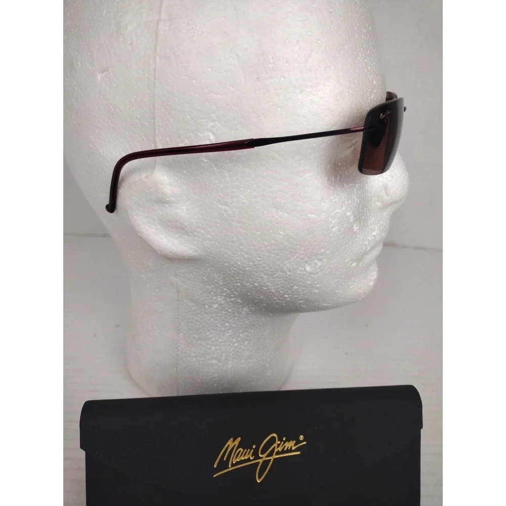 Maui Jim MJ 515-07 54-18 135 Little Beach Burgundy Maui Rose Polarized Rimless